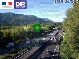 Caméra trafic à Meylan sur la Rocade-Sud de Grenoble en direction d'Aix-en-Provence