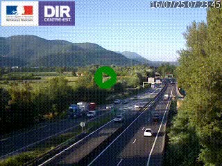 Caméra trafic à Meylan sur la Rocade-Sud de Grenoble en direction d'Aix-en-Provence