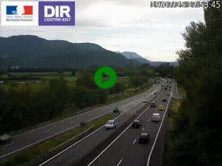 Caméra trafic à Meylan sur la Rocade-Sud de Grenoble en direction d'Aix-en-Provence