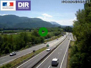 Caméra trafic à Meylan sur la Rocade-Sud de Grenoble en direction d'Aix-en-Provence