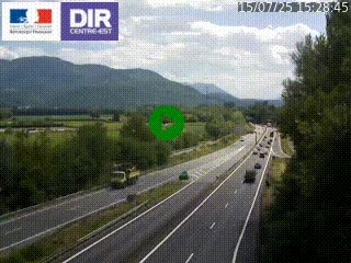 Caméra trafic à Meylan sur la Rocade-Sud de Grenoble en direction d'Aix-en-Provence