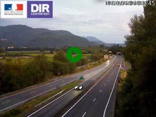 Caméra trafic à Meylan sur la Rocade-Sud de Grenoble en direction d'Aix-en-Provence