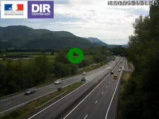 Caméra trafic à Meylan sur la Rocade-Sud de Grenoble en direction d'Aix-en-Provence