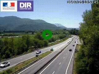 Caméra trafic à Meylan sur la Rocade-Sud de Grenoble en direction d'Aix-en-Provence