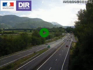 Caméra trafic à Meylan sur la Rocade-Sud de Grenoble en direction d'Aix-en-Provence