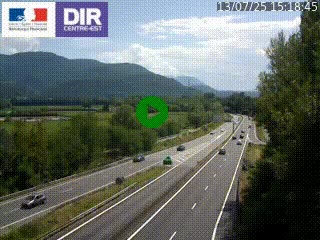 Caméra trafic à Meylan sur la Rocade-Sud de Grenoble en direction d'Aix-en-Provence