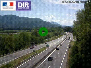Caméra trafic à Meylan sur la Rocade-Sud de Grenoble en direction d'Aix-en-Provence