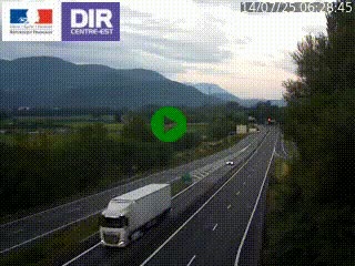 Caméra trafic à Meylan sur la Rocade-Sud de Grenoble en direction d'Aix-en-Provence
