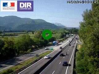 Caméra trafic à Meylan sur la Rocade-Sud de Grenoble en direction d'Aix-en-Provence