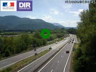 Caméra trafic à Meylan sur la Rocade-Sud de Grenoble en direction d'Aix-en-Provence
