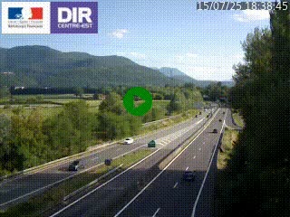 Caméra trafic à Meylan sur la Rocade-Sud de Grenoble en direction d'Aix-en-Provence