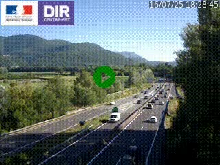 Caméra trafic à Meylan sur la Rocade-Sud de Grenoble en direction d'Aix-en-Provence