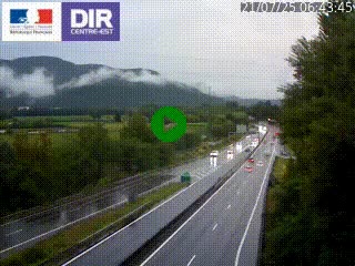 Caméra trafic à Meylan sur la Rocade-Sud de Grenoble en direction d'Aix-en-Provence