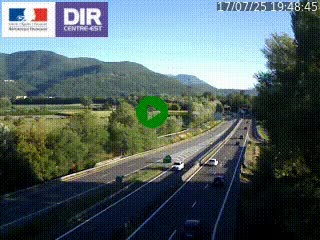 Caméra trafic à Meylan sur la Rocade-Sud de Grenoble en direction d'Aix-en-Provence