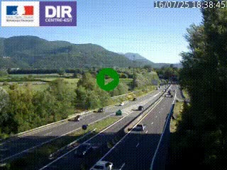 Caméra trafic à Meylan sur la Rocade-Sud de Grenoble en direction d'Aix-en-Provence