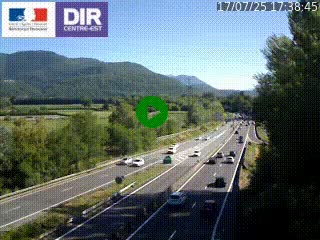 Caméra trafic à Meylan sur la Rocade-Sud de Grenoble en direction d'Aix-en-Provence