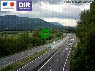 Caméra trafic à Meylan sur la Rocade-Sud de Grenoble en direction d'Aix-en-Provence
