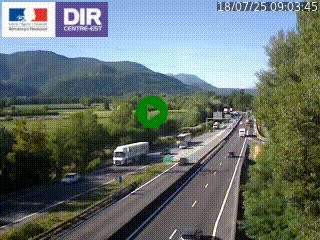 Caméra trafic à Meylan sur la Rocade-Sud de Grenoble en direction d'Aix-en-Provence