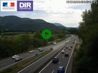 Caméra trafic à Meylan sur la Rocade-Sud de Grenoble en direction d'Aix-en-Provence