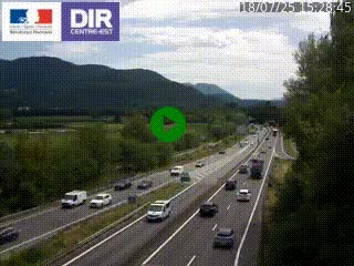 Caméra trafic à Meylan sur la Rocade-Sud de Grenoble en direction d'Aix-en-Provence