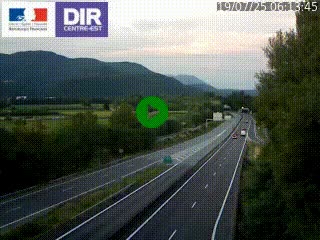 Caméra trafic à Meylan sur la Rocade-Sud de Grenoble en direction d'Aix-en-Provence