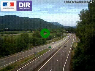 Caméra trafic à Meylan sur la Rocade-Sud de Grenoble en direction d'Aix-en-Provence
