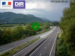 Caméra trafic à Meylan sur la Rocade-Sud de Grenoble en direction d'Aix-en-Provence