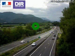 Caméra trafic à Meylan sur la Rocade-Sud de Grenoble en direction d'Aix-en-Provence