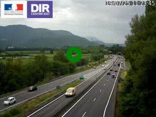 Caméra trafic à Meylan sur la Rocade-Sud de Grenoble en direction d'Aix-en-Provence