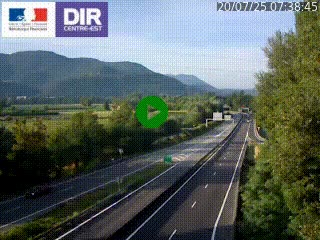 Caméra trafic à Meylan sur la Rocade-Sud de Grenoble en direction d'Aix-en-Provence