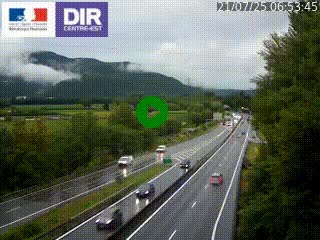 Caméra trafic à Meylan sur la Rocade-Sud de Grenoble en direction d'Aix-en-Provence