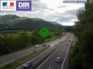 Caméra trafic à Meylan sur la Rocade-Sud de Grenoble en direction d'Aix-en-Provence