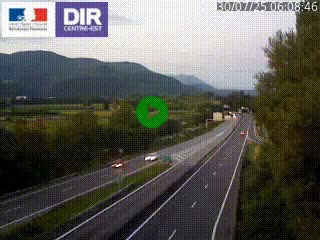 Caméra trafic à Meylan sur la Rocade-Sud de Grenoble en direction d'Aix-en-Provence
