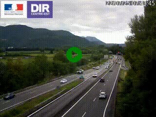 Caméra trafic à Meylan sur la Rocade-Sud de Grenoble en direction d'Aix-en-Provence