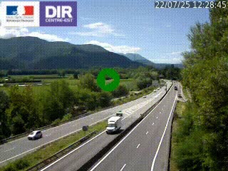 Caméra trafic à Meylan sur la Rocade-Sud de Grenoble en direction d'Aix-en-Provence