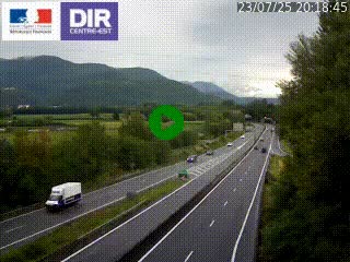 Caméra trafic à Meylan sur la Rocade-Sud de Grenoble en direction d'Aix-en-Provence