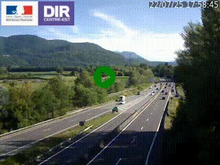 Caméra trafic à Meylan sur la Rocade-Sud de Grenoble en direction d'Aix-en-Provence