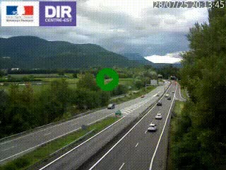 Caméra trafic à Meylan sur la Rocade-Sud de Grenoble en direction d'Aix-en-Provence