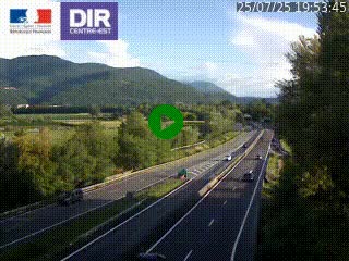 Caméra trafic à Meylan sur la Rocade-Sud de Grenoble en direction d'Aix-en-Provence