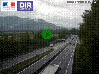 Caméra trafic à Meylan sur la Rocade-Sud de Grenoble en direction d'Aix-en-Provence