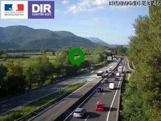 Caméra trafic à Meylan sur la Rocade-Sud de Grenoble en direction d'Aix-en-Provence