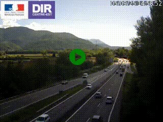 Caméra trafic à Meylan sur la Rocade-Sud de Grenoble en direction d'Aix-en-Provence