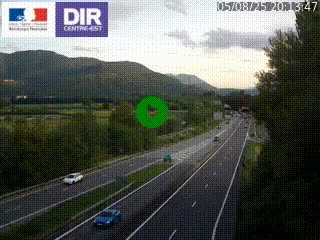 Caméra trafic à Meylan sur la Rocade-Sud de Grenoble en direction d'Aix-en-Provence