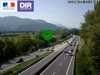 Caméra trafic à Meylan sur la Rocade-Sud de Grenoble en direction d'Aix-en-Provence