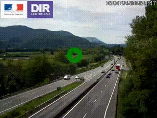 Caméra trafic à Meylan sur la Rocade-Sud de Grenoble en direction d'Aix-en-Provence