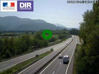 Caméra trafic à Meylan sur la Rocade-Sud de Grenoble en direction d'Aix-en-Provence