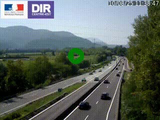 Caméra trafic à Meylan sur la Rocade-Sud de Grenoble en direction d'Aix-en-Provence