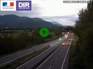 Caméra trafic à Meylan sur la Rocade-Sud de Grenoble en direction d'Aix-en-Provence