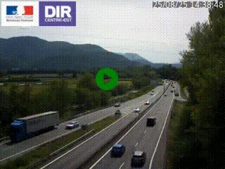 Caméra trafic à Meylan sur la Rocade-Sud de Grenoble en direction d'Aix-en-Provence