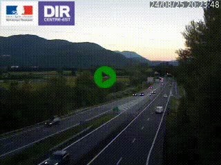Caméra trafic à Meylan sur la Rocade-Sud de Grenoble en direction d'Aix-en-Provence
